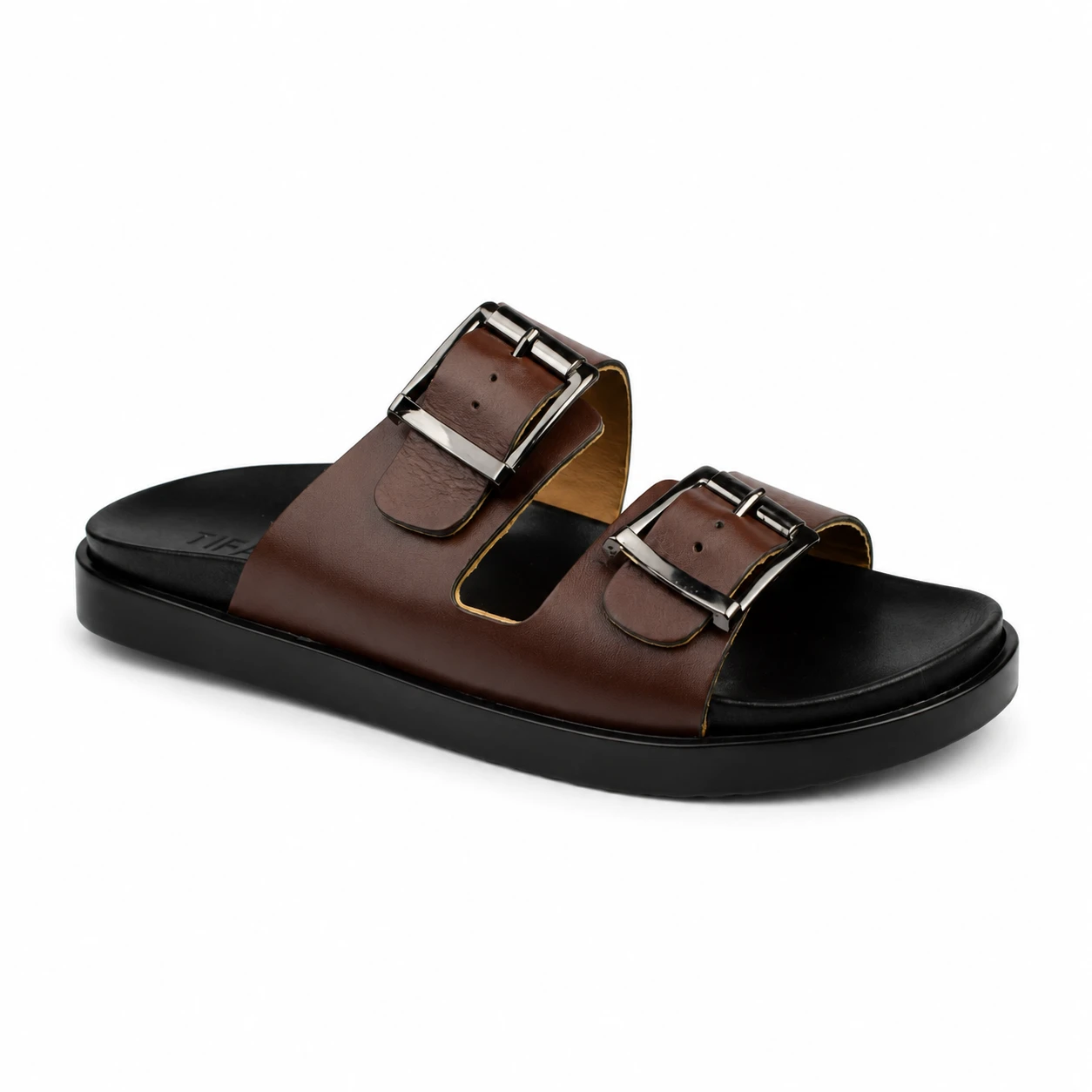 Sandale pour homme h02-1 marron cuir 